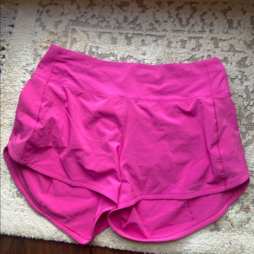Lululemon Sonic Pink Speed Up shorts 4 in